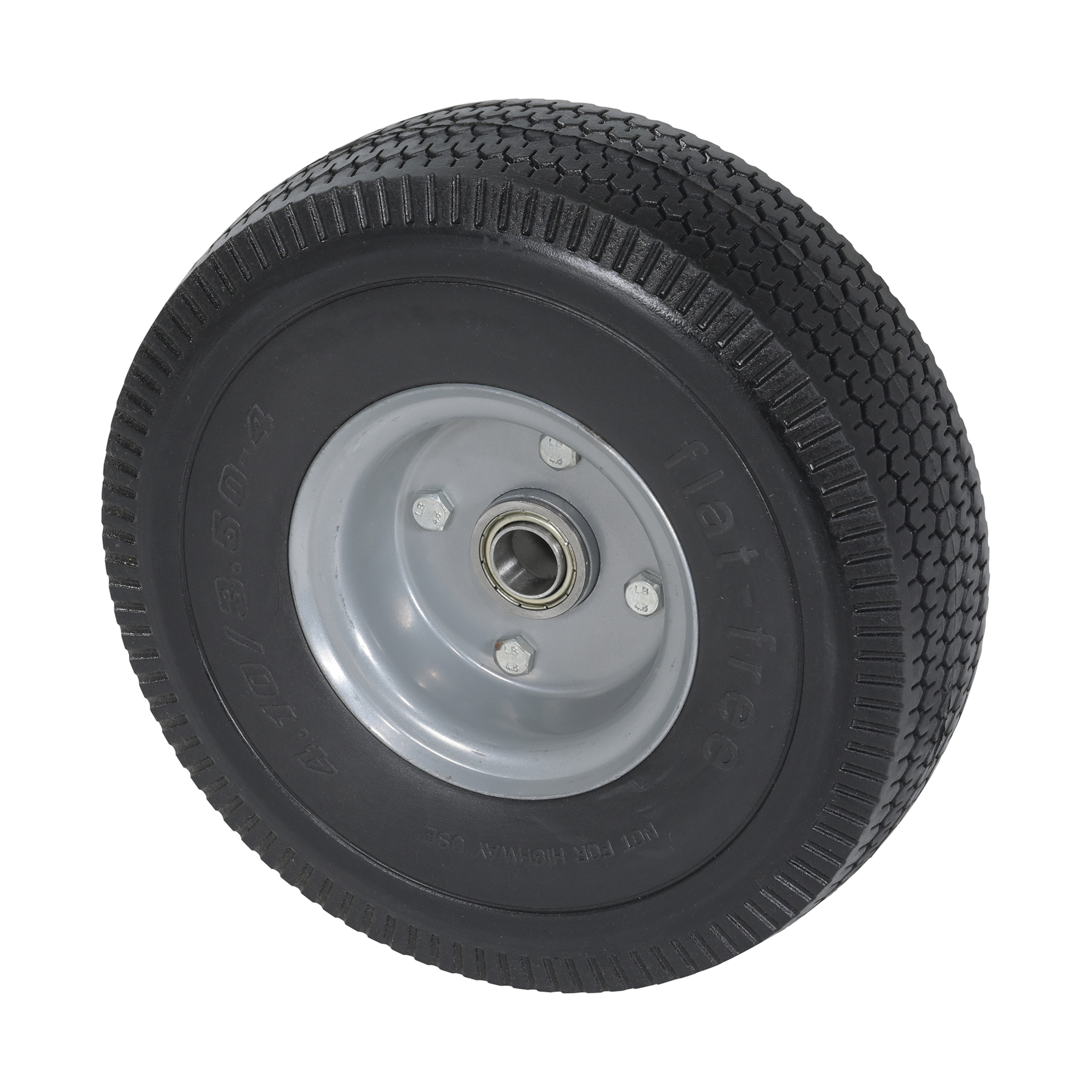 Vestil Poly Solid Foam Wheel - 10in. Diameter, Black, Steel Hub, Model# UFBK-10-WHL-34